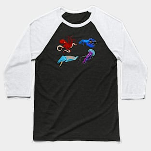 Bright Jellyfish Baseball T-Shirt